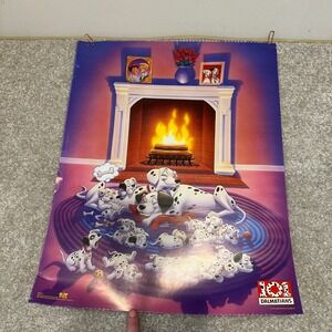 Vintage Disney 101 Dalmatians Fireplace Puppy Scene Poster OSP Publishing 82057